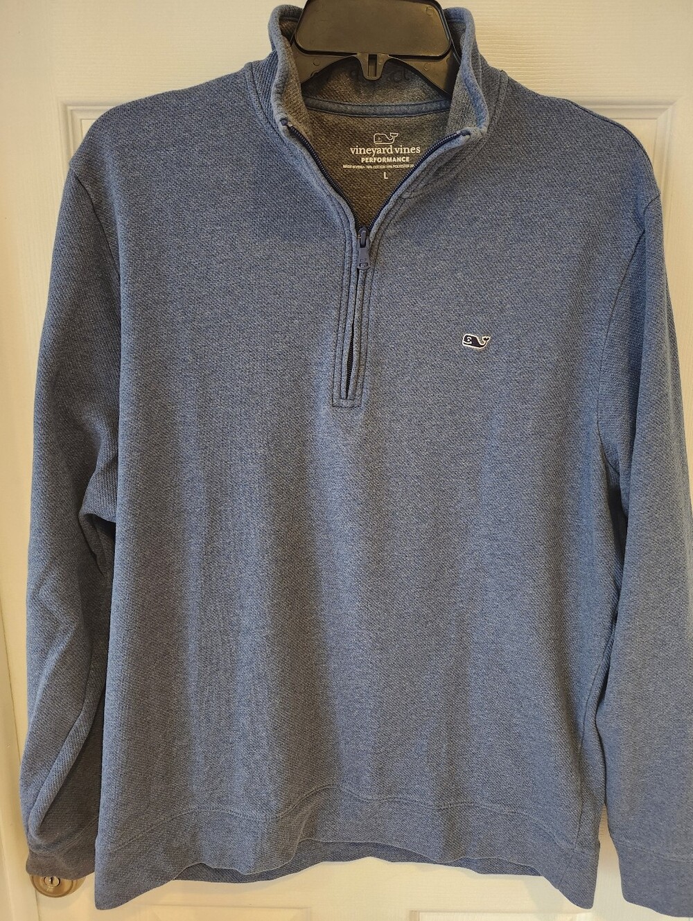 Vineyard Vines Men’s Heathered Blue Quarter-Zip Pullover